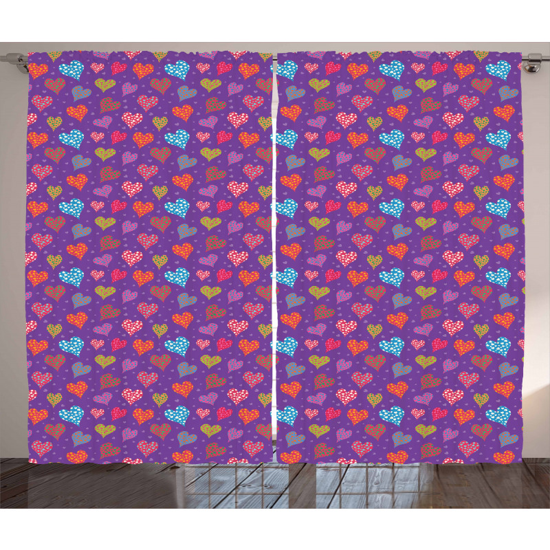 Colorful Romantic Pattern Curtain