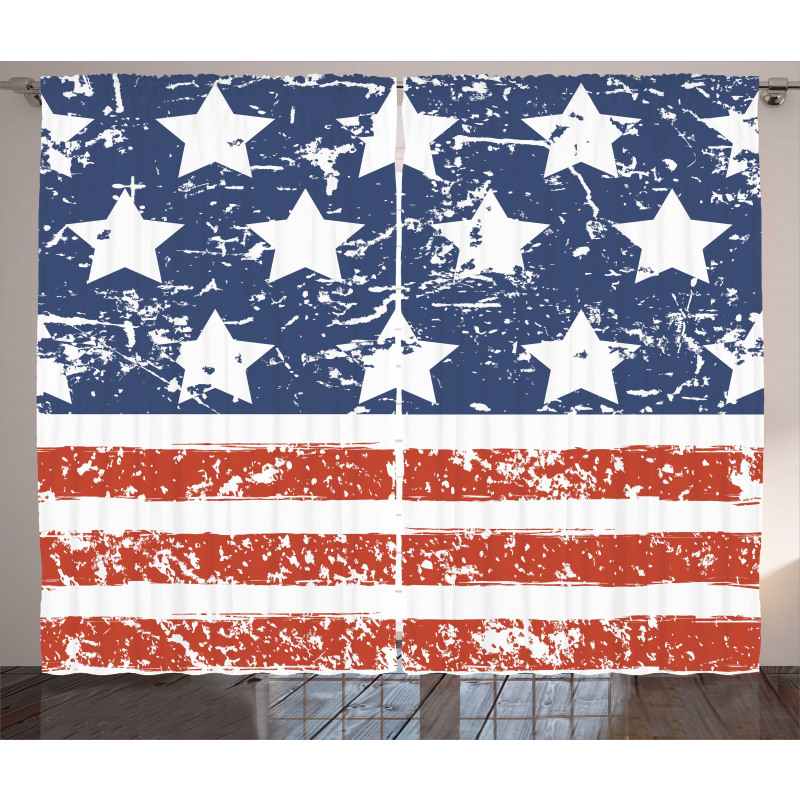 Flag with Grunge Effect Curtain