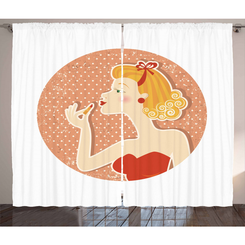 Pin up Female Curtain