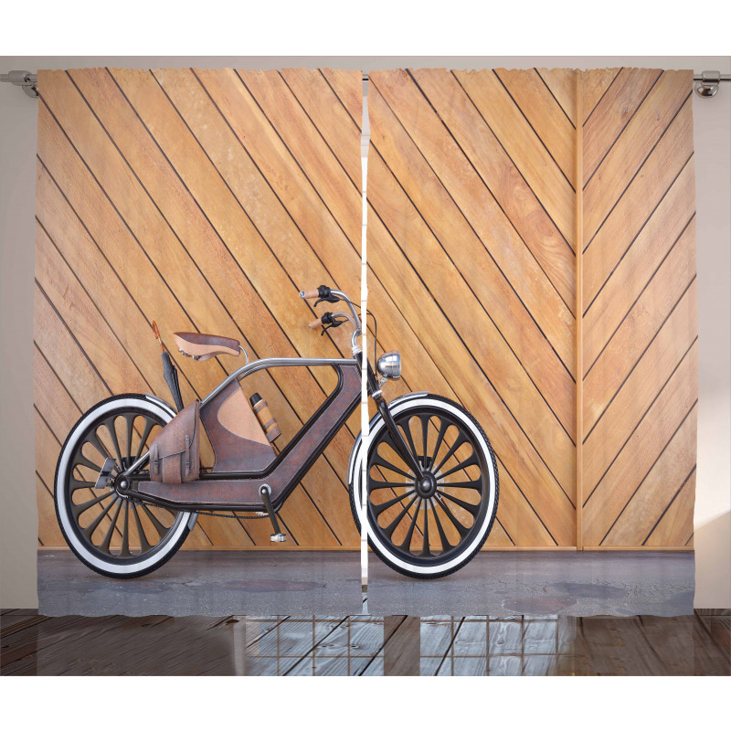 Vintage Bicycle Wall Curtain