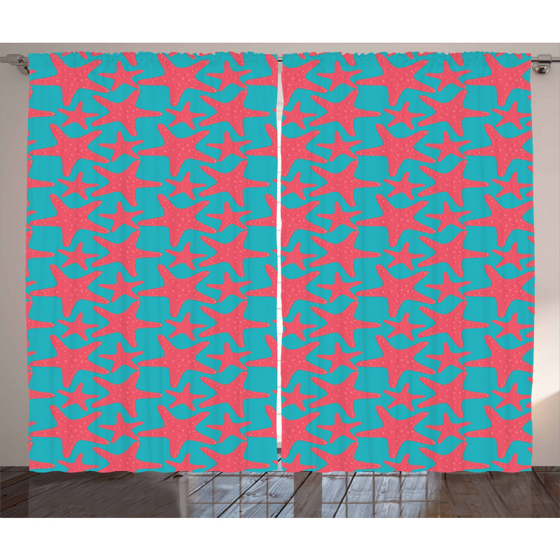 Starfishes Pattern Curtain