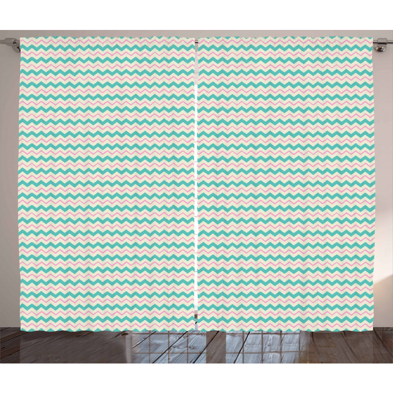 Zigzag Stripes Pattern Curtain