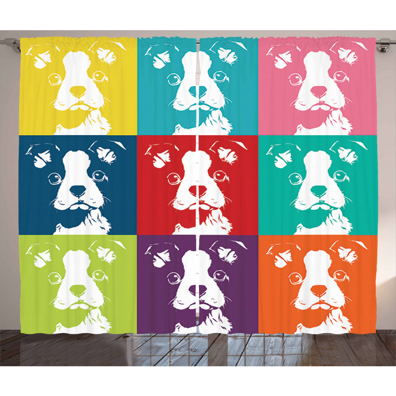 Pop Art Dogs Curtain