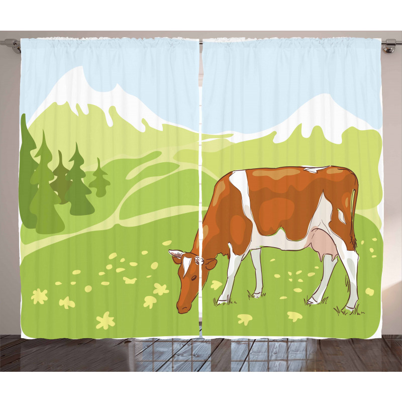 Alpine Meadow Nature Curtain