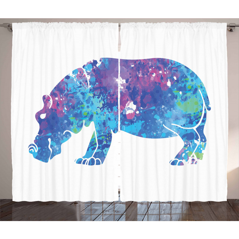 Colorful Silhouette Form Curtain