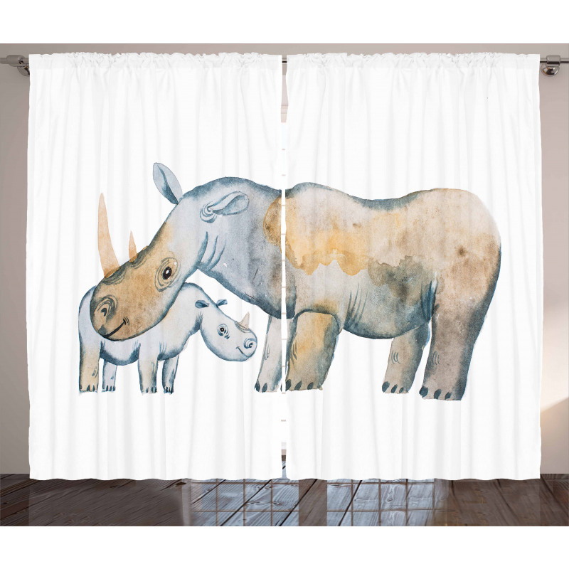 Mother and Baby Animals Curtain