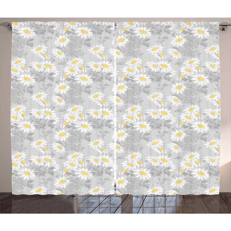 Heap of Chamomile Flowers Curtain