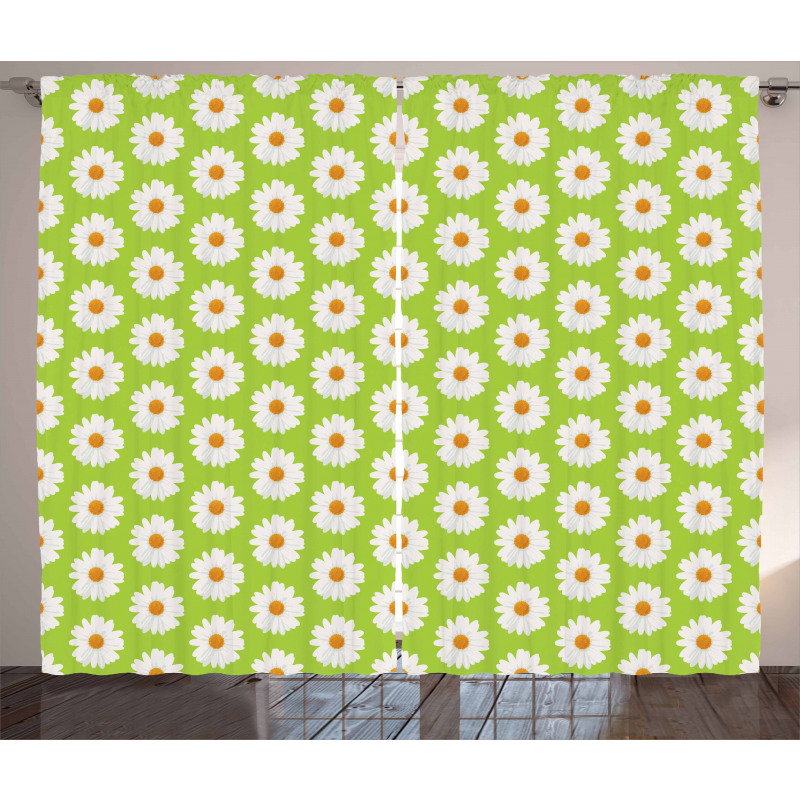 Marguerite Daisies Bloom Curtain