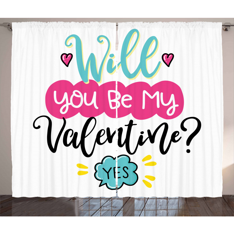 Will You Be My Valentine Curtain