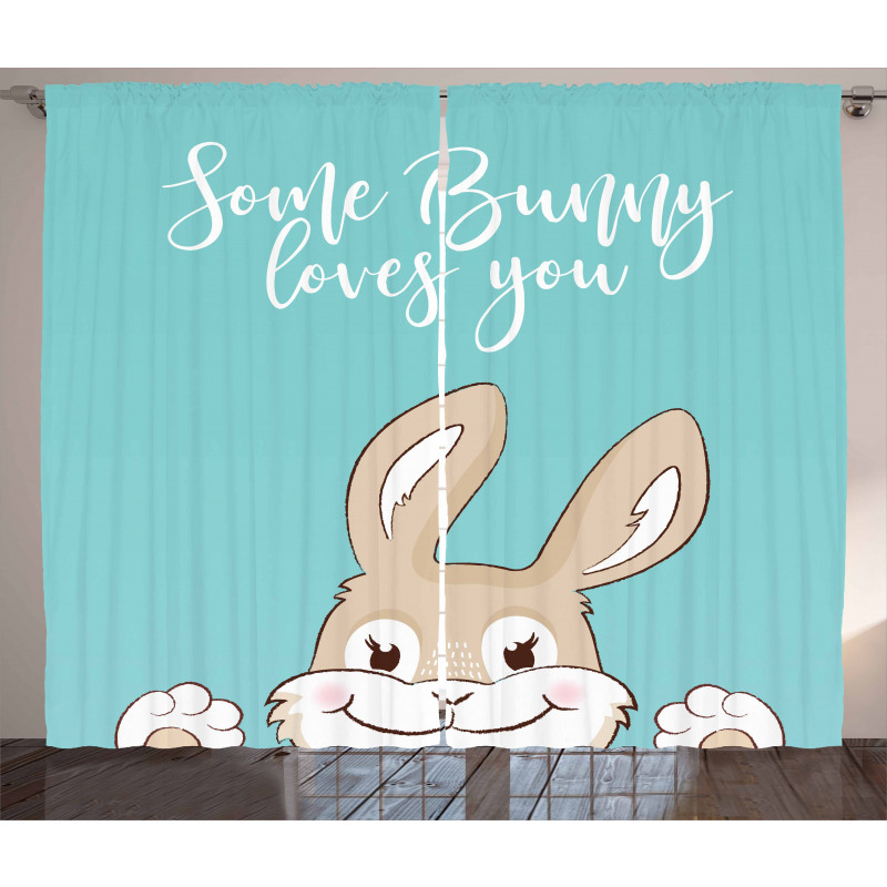 Some Bunny Loves You Curtain