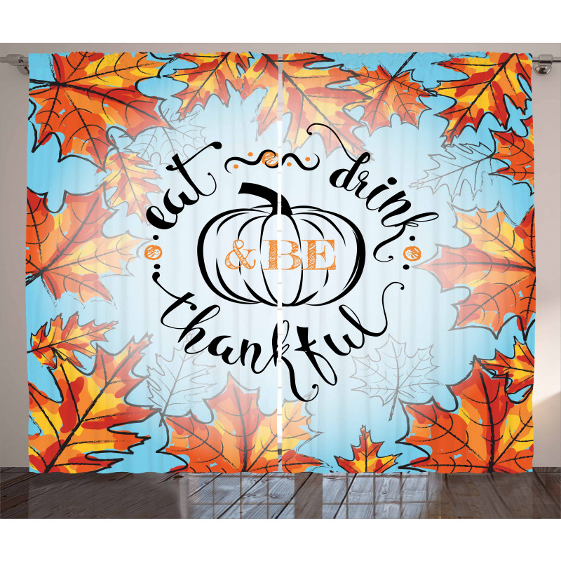 Eat Drink Be Thankful Curtain