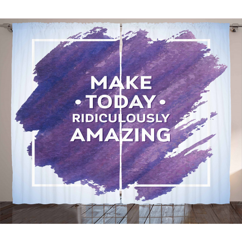 Make Today Text Curtain