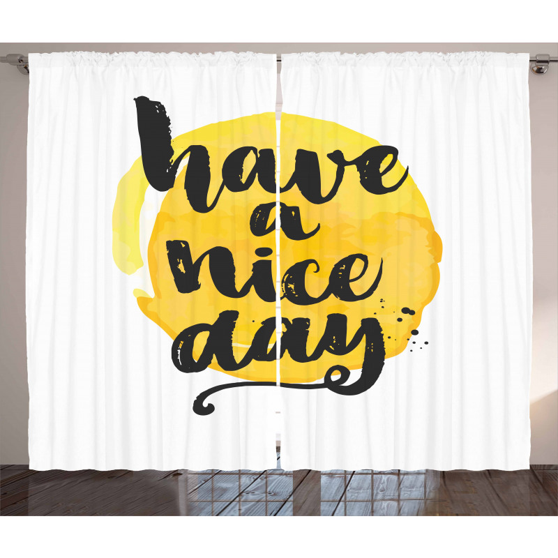 Positive Have a Nice Day Curtain