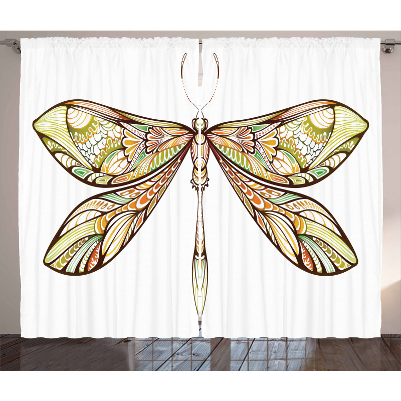 Colorful Bug Design Curtain
