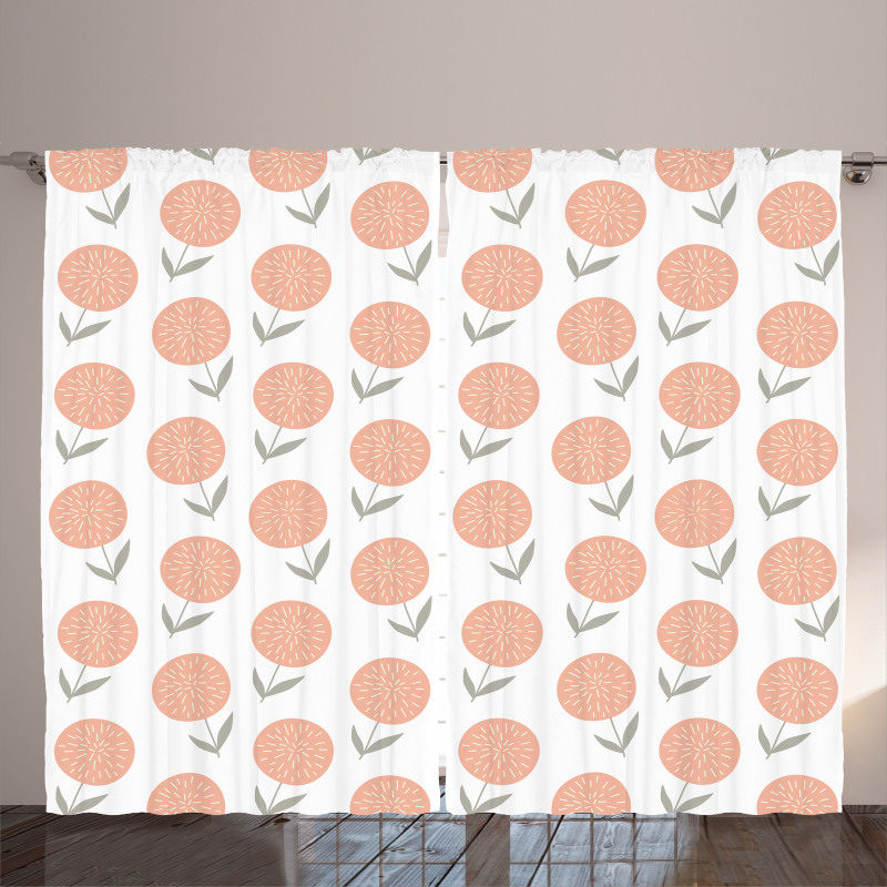 Pastel Floral Spring Curtain
