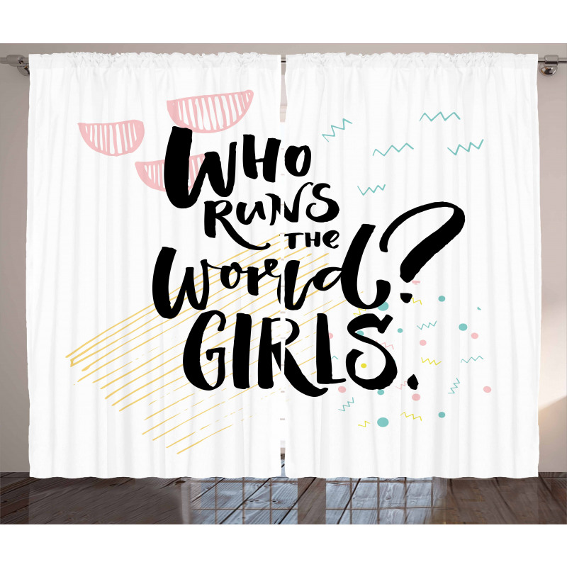 Inspirational Phrase Curtain