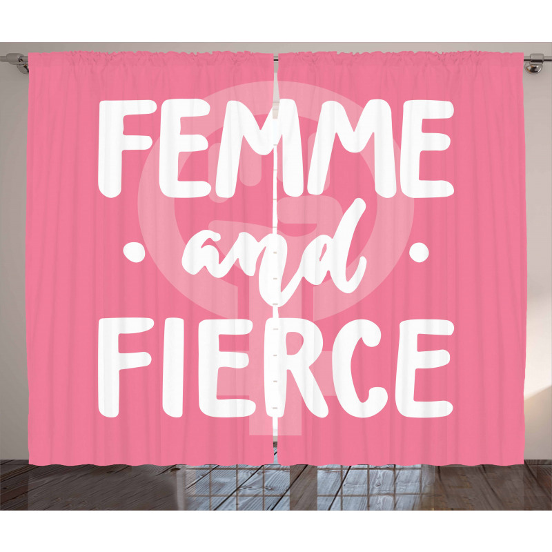 Femme and Fierce Words Curtain