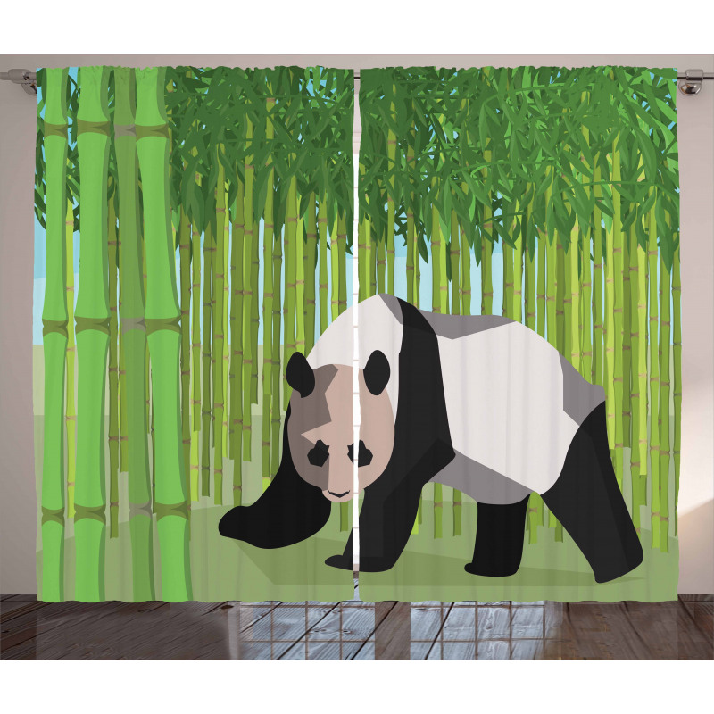 Panda Bamboo Curtain