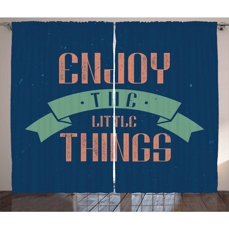 Grungy Positive Message Curtain