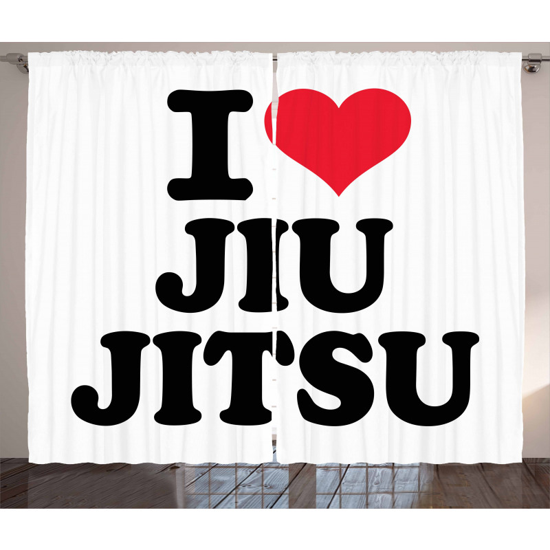 I Love Typography Curtain