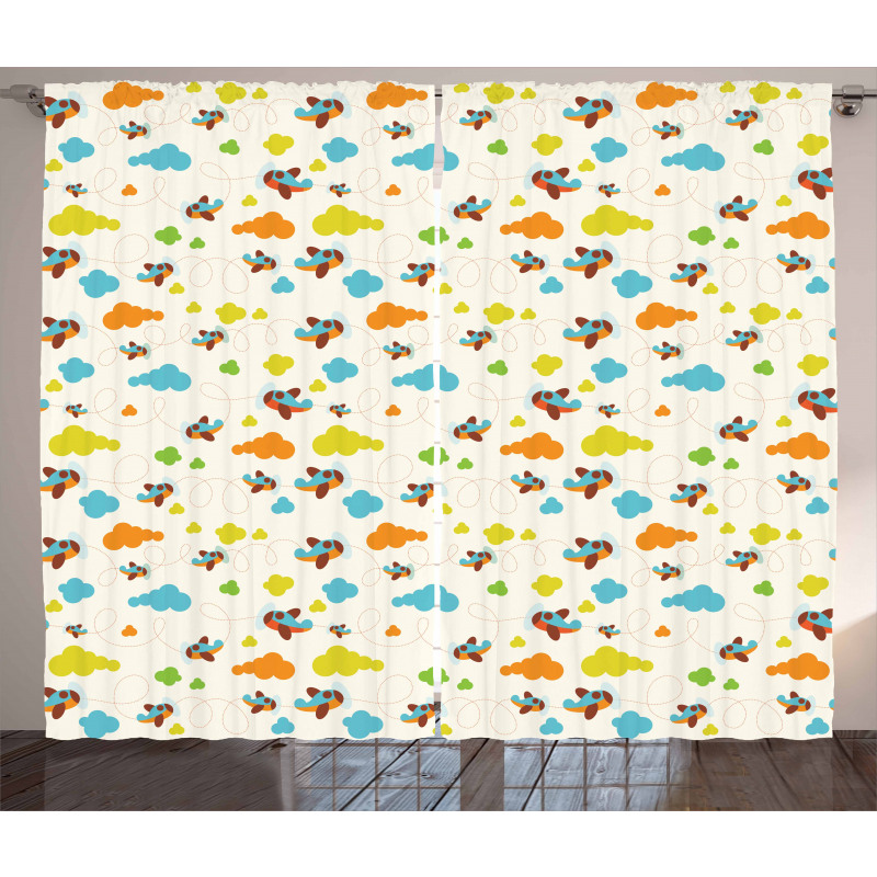 Pastel Colored Toddler Curtain