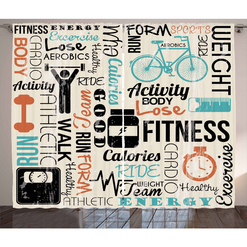 Healthy Life and Sports Curtain