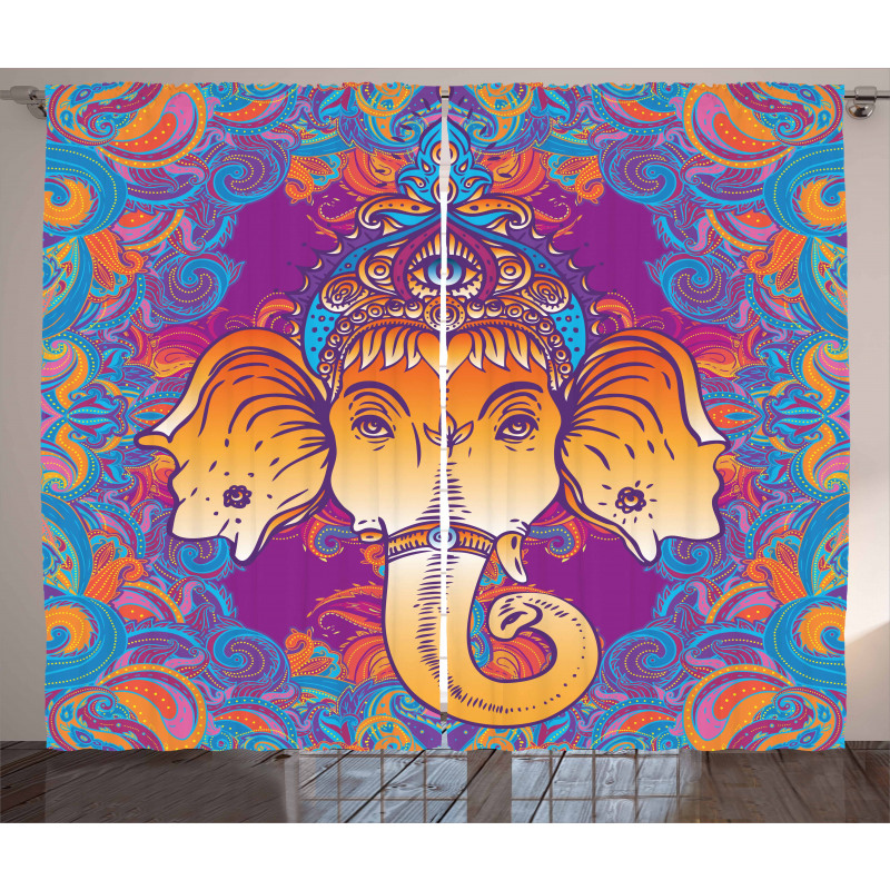 Ornamental Elephant Curtain