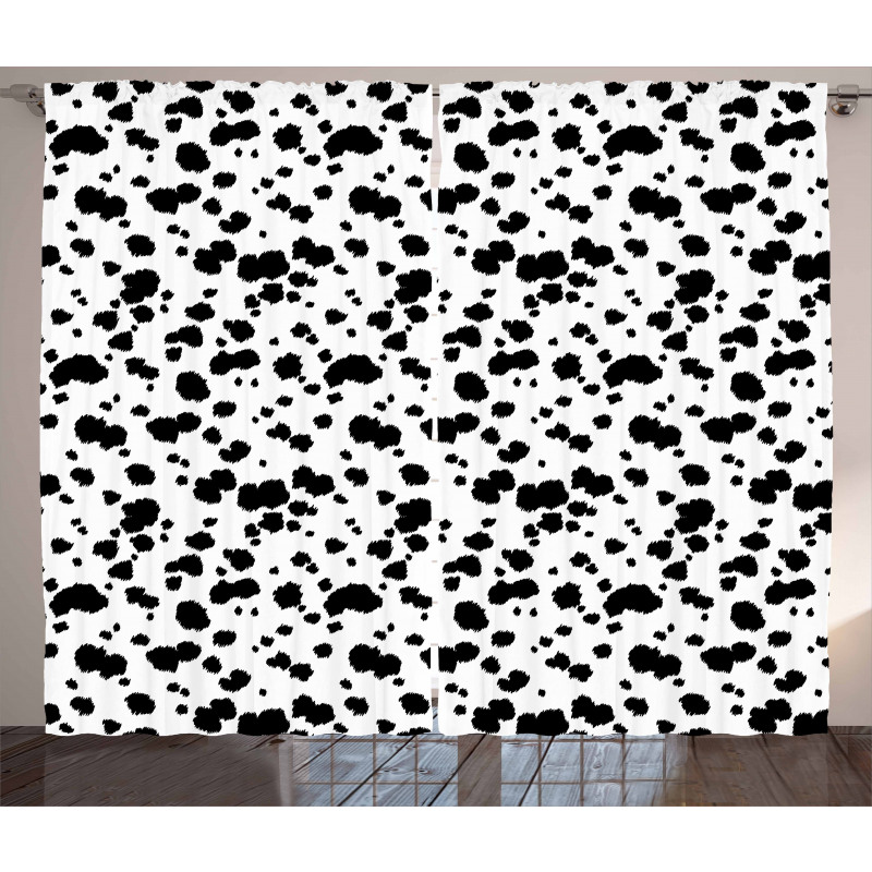 Dalmatian Print Texture Curtain