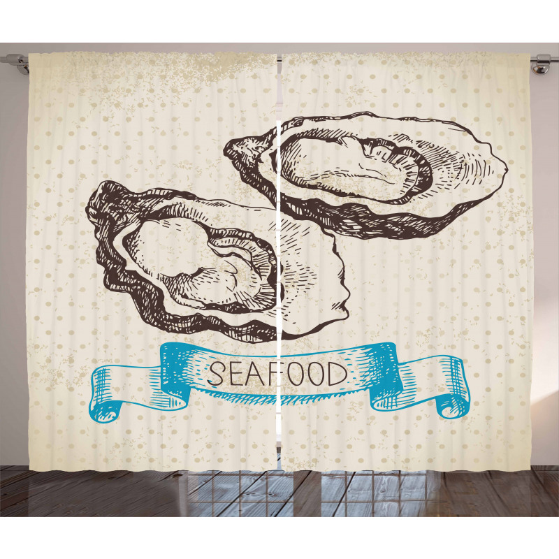 Sketch Virginica Oyster Curtain