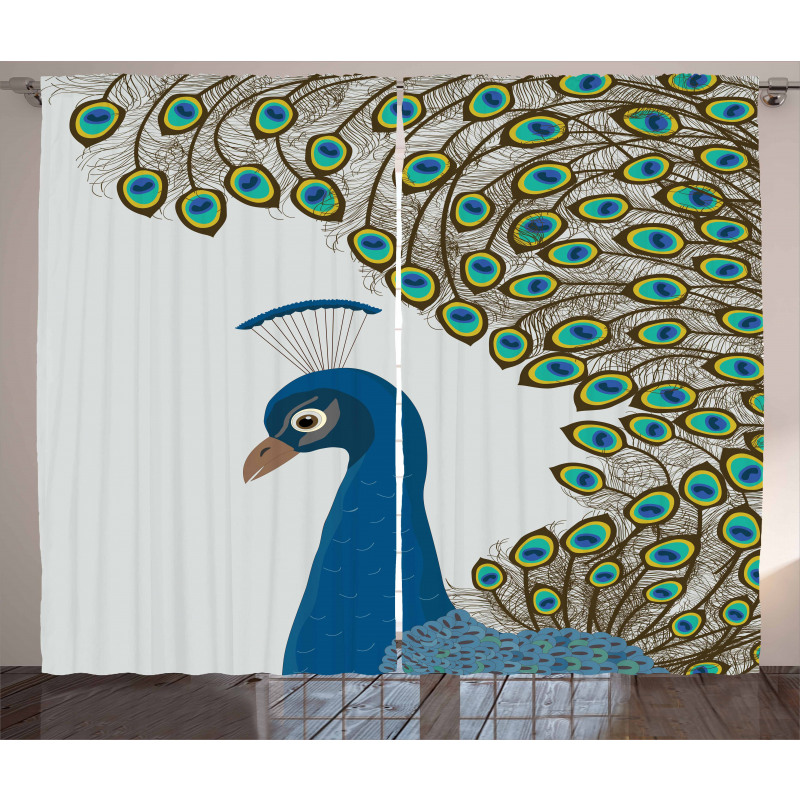 Exotic Feathers Frame Curtain