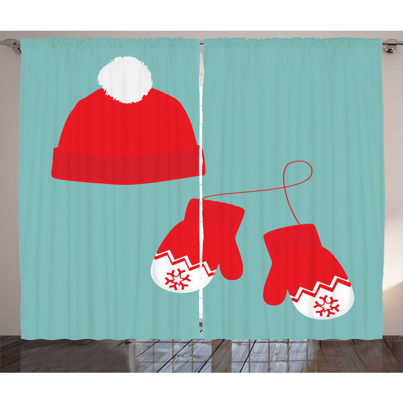 Pair of Mittens Hat Curtain
