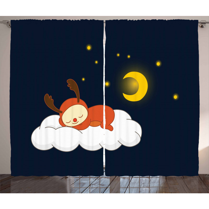 Reindeer Sleeping in Sky Curtain