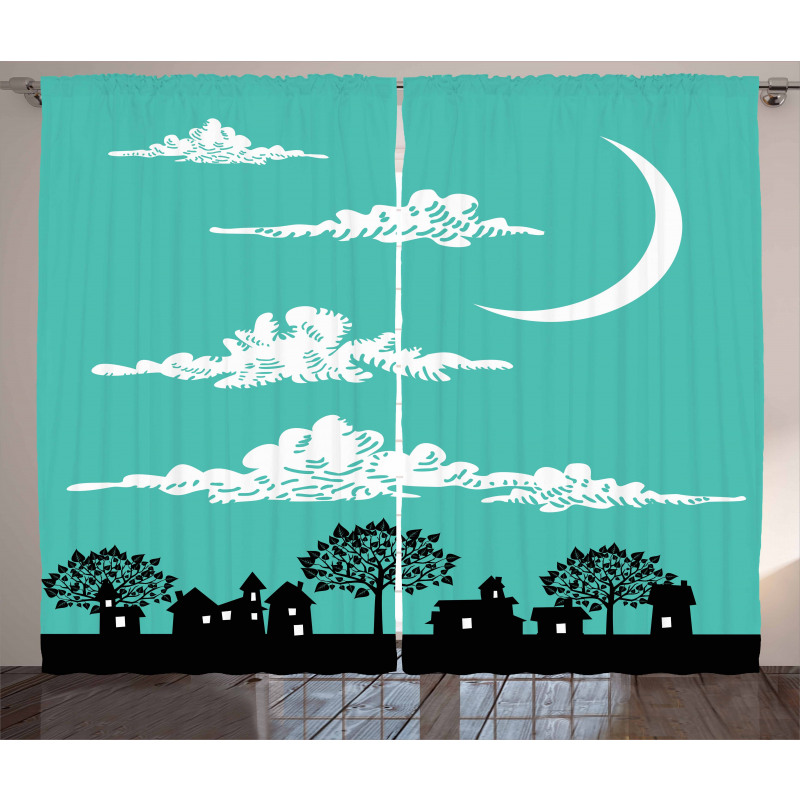 Buildings with Trees Curtain