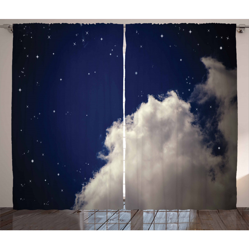 Nocturnal Theme Night Sky Curtain