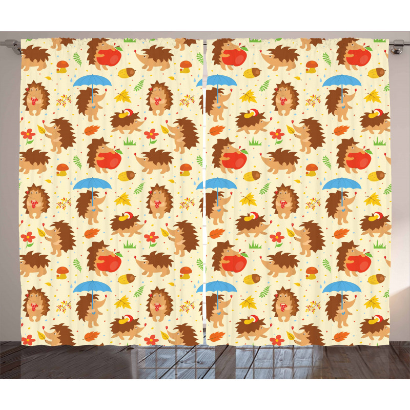 Cartoon Woodland Dots Curtain