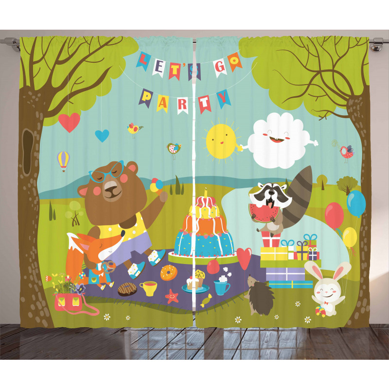 Woodland Party Design Curtain