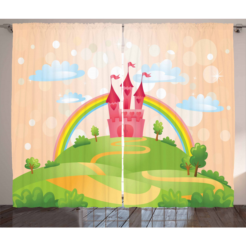 Vibrant Rainbow Curtain