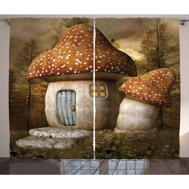 Mushroom Forest Curtain