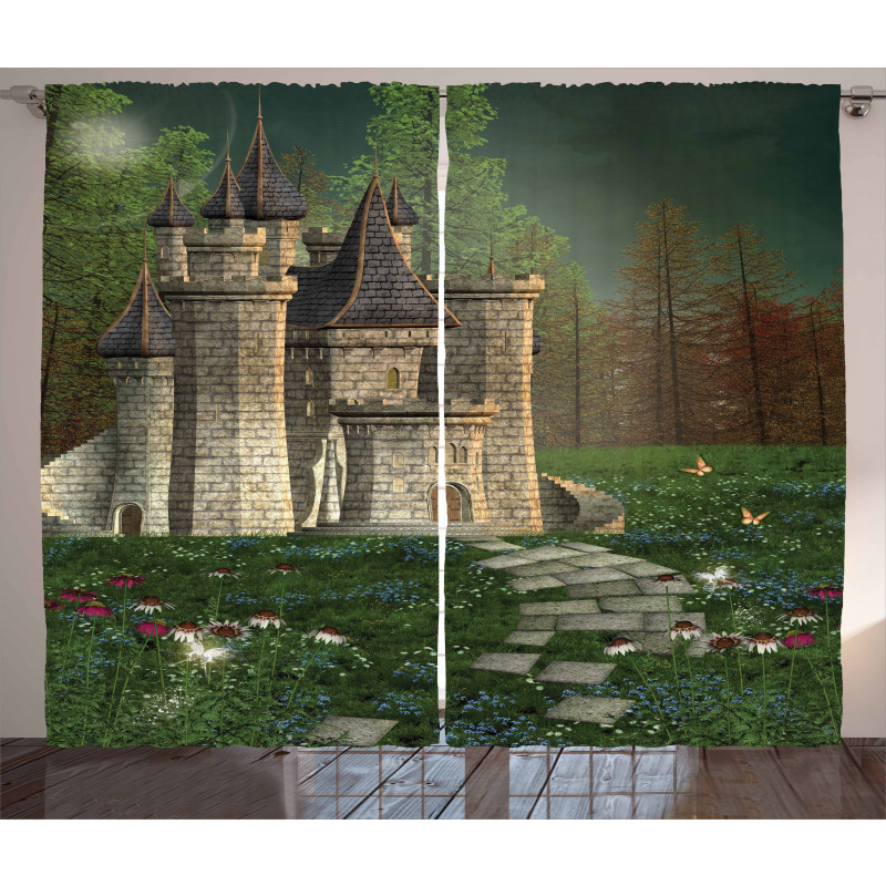 Fairy Castle Design Curtain