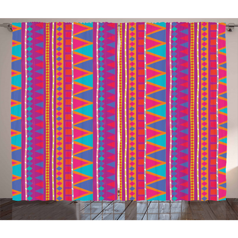 Tribal Zigzags Curtain