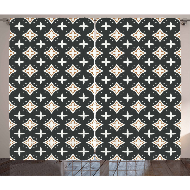 Geometric Oval Pattern Curtain