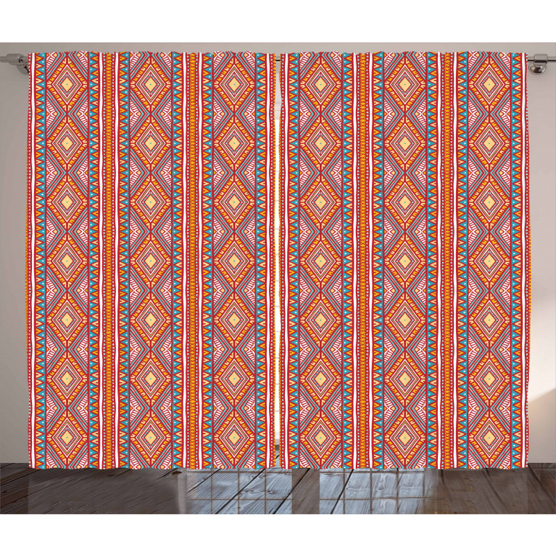 Traditional Aztec Motifs Curtain