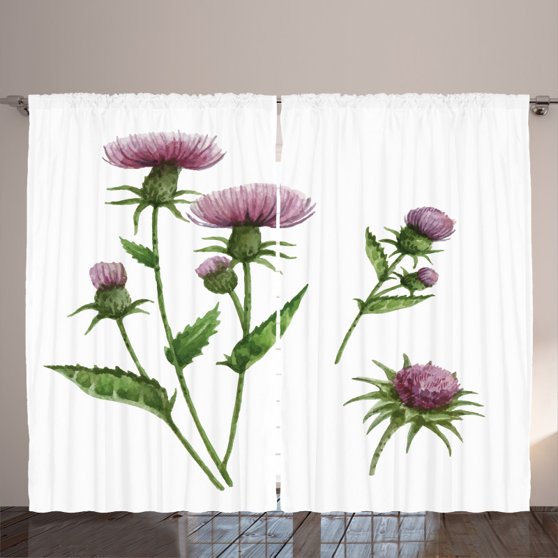 Healing Herbs Concept Curtain