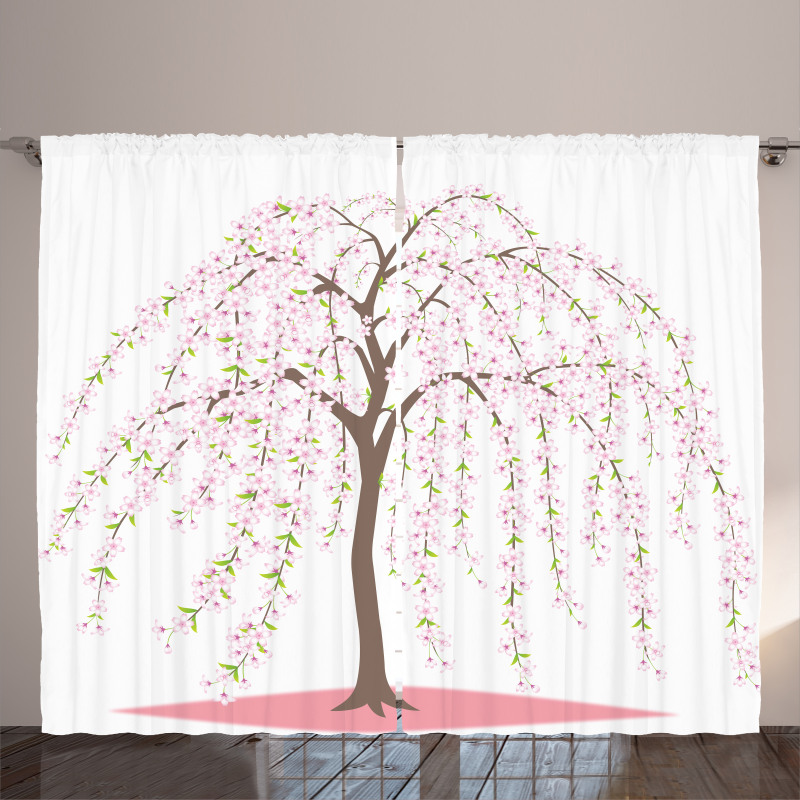 Flowers Oriental Curtain