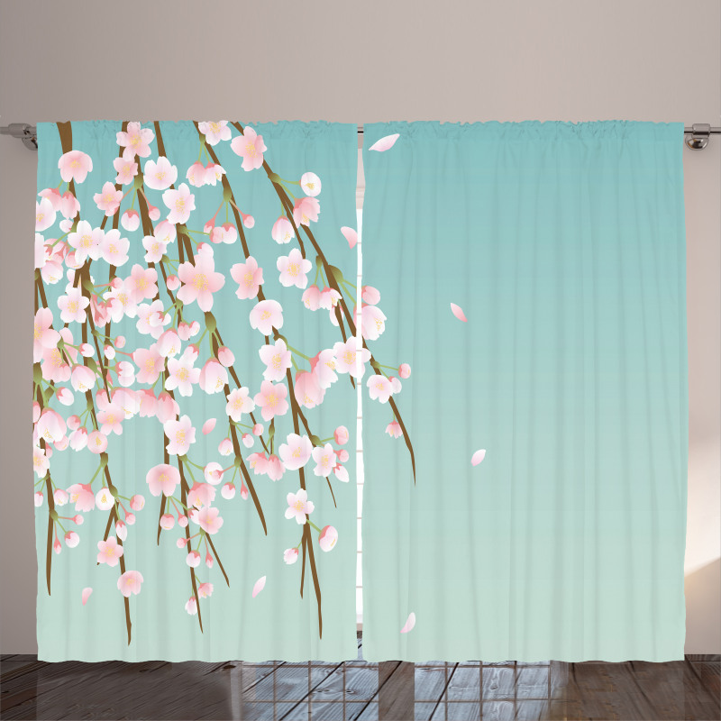 Cherry Blossom Buds Curtain
