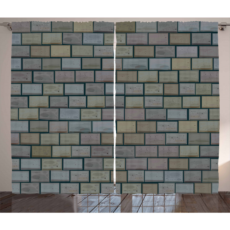 Stained Stone Brick Curtain