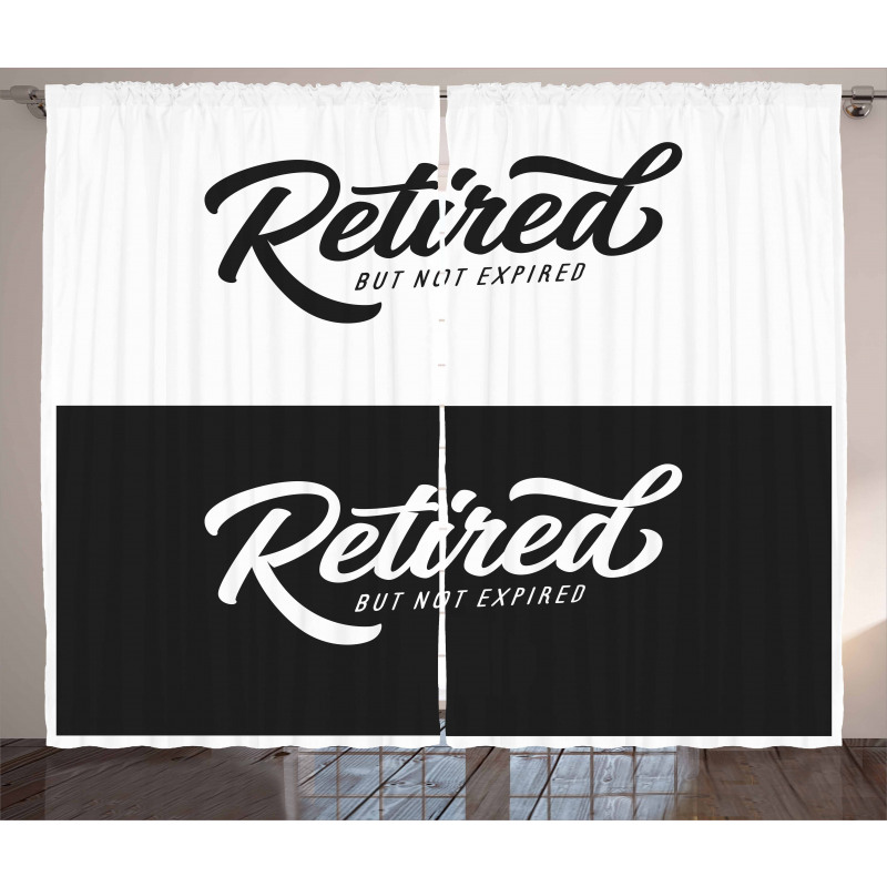 Retired Not Expired Curtain