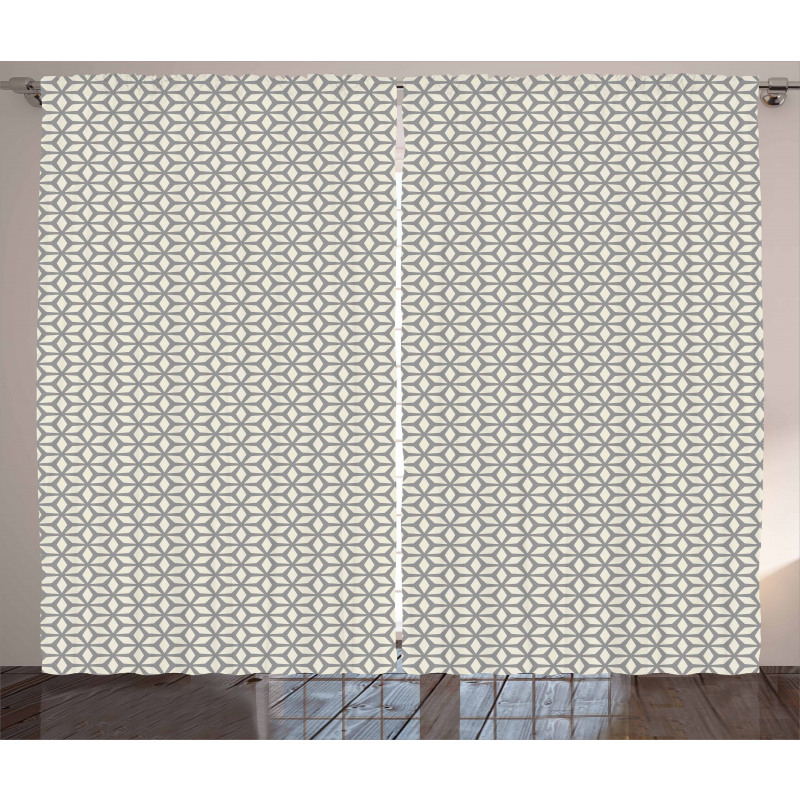 Rhombus Star Pattern Curtain