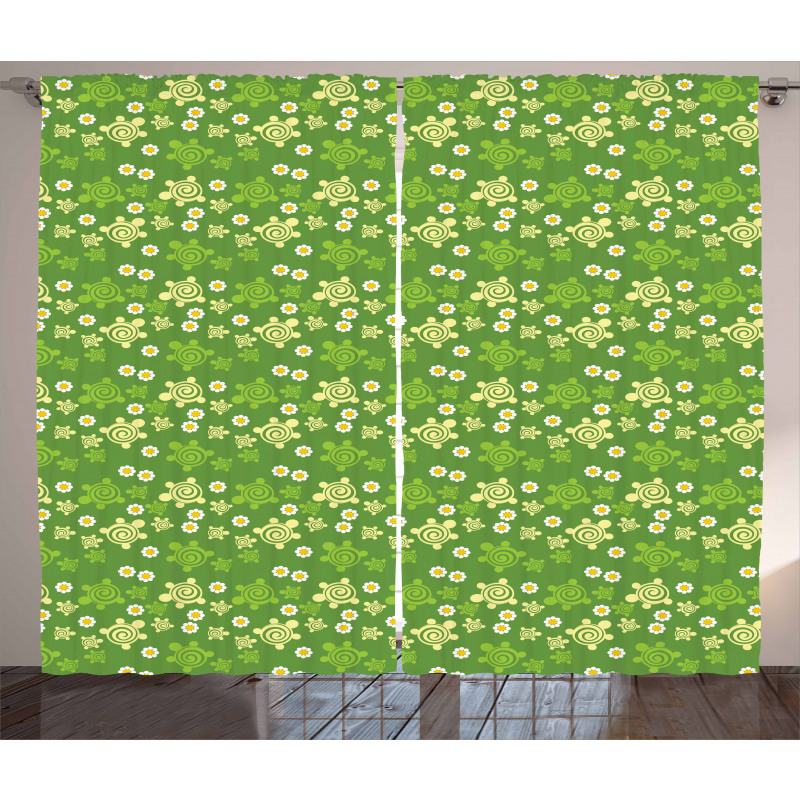 Spring Revival Pattern Curtain