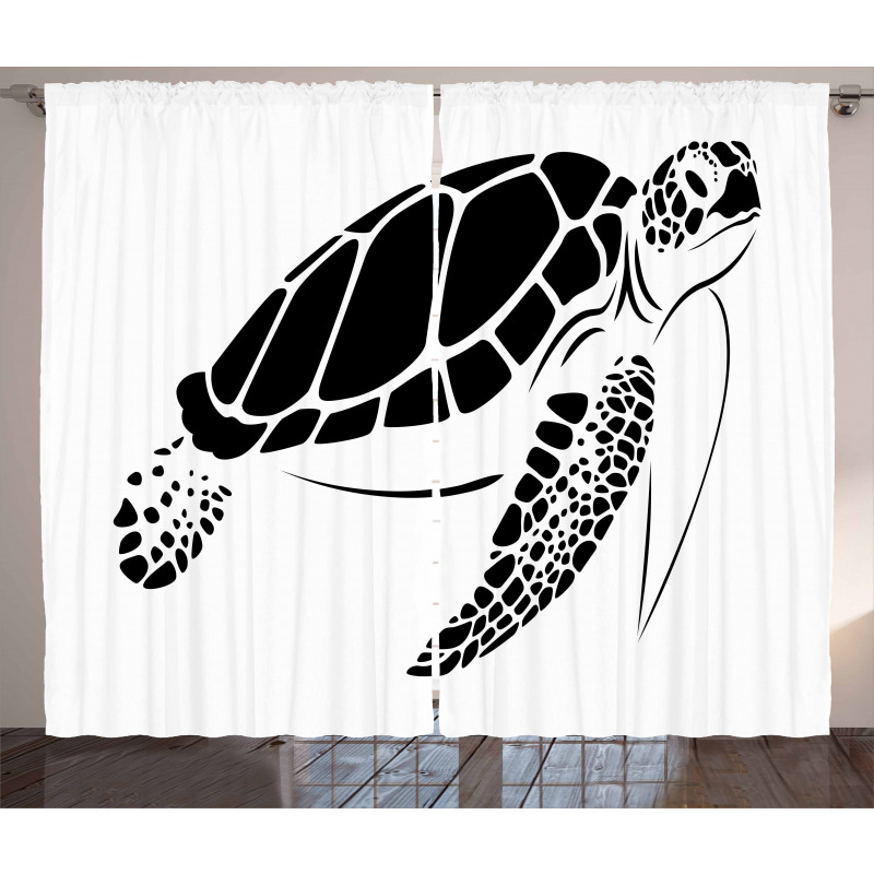 Monotone Caretta Caretta Curtain